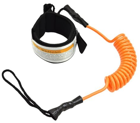 Xujuika Surfboard Leash | Surf Coil Leash | Paddleboard Wrist Leash | Surfboard Leash String | Adjustable TPU Bodyboard Wrist Coil Leash For Standup Paddle Board Shortboard