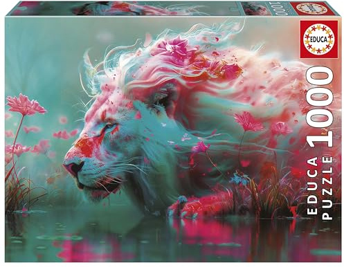 Educa - Puzzle 1000 pezzi Re dei fiori | Puzzle fantasy floreale | Misura 68x48 cm | Include colla Fix | Per adulti 14+ (20235)