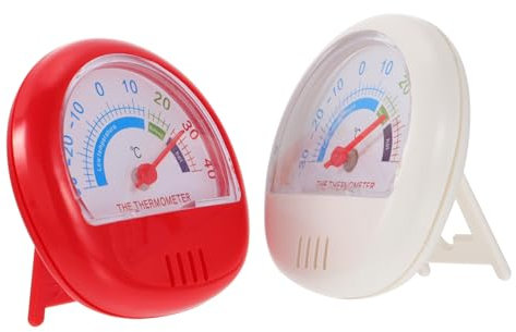 NAMOARLY Set Di 2 Termometri in Plastica Termometro Per Congelatore Indicatore Di Temperatura Per Frigorifero Rapidi E Precisi Compatti Per Una Facile Conservazione.