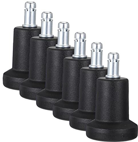 HOMSFOU 6pièces Roulettes Fixes Pour Chaises De Bureau De Patins Antidérapants Pour Mobilier Pour Sols Durs Et Lisses Compatible Avec Chaises