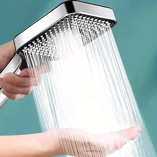 Shower Head, High Pressure, Shower Heads with 4 Modes, Water Saving Handheld Shower, Universal Water Saving Large Shower Head, Powerful Spray for Ultimate Shower Experience