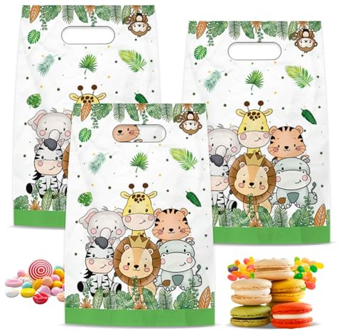 50 pcs Bolsas Regalo Plástico Animales