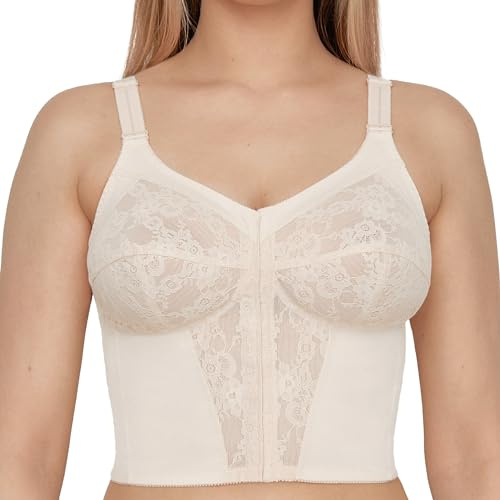Susa Women's Comfort Front Closure Bra, Skin, 110D