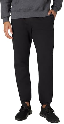 Hanes Men's Ultimate Cotton Pant, Black, Large