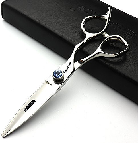 6 pollici forbici per parrucchiere parrucchiere capelli della famiglia Tools Authentic 440 C in acciaio argento gemma forbici per bambini