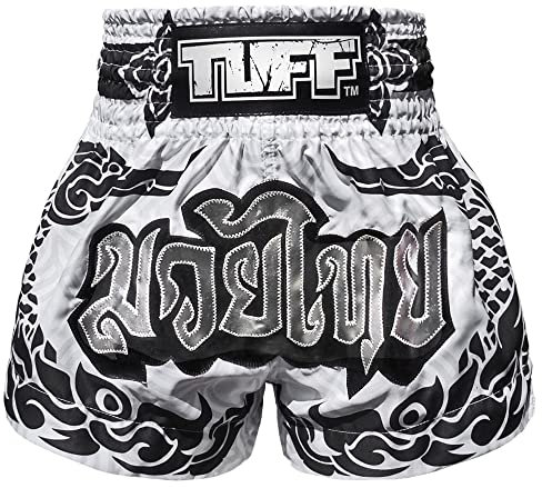 Tuff Sport Muay Thai Shorts Boxhose MMA Workout Training, Tuf-ms631-wht, Groß