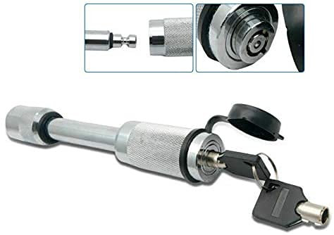 Baceyong Anti-Diebstahl-Vorhängeschloss, 16 mm Durchmesser, Chromstahl, 3500 kg Anhängelast, Wasserdicht, Chrom, Tastenfeld, Anhängerschloss