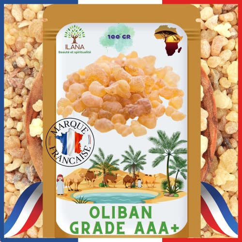ENCENS en Grain Oliban Pure (LOUBAN) 100GR Grade AAA+ - 100% Naturel - BOSWELLIA CARTERRII - EBOOK 127Pages Offert - ECOLO & Recyclable - Encrage
