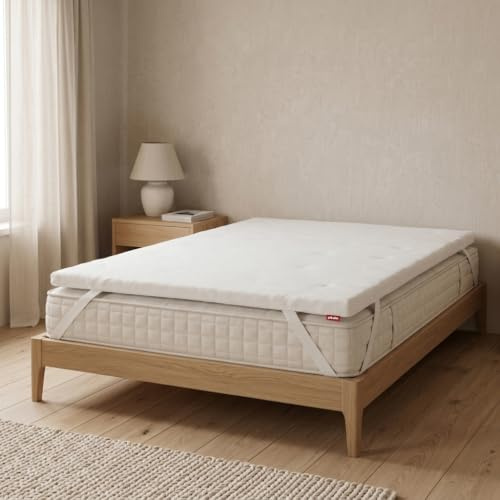 Pikolin Home - Topper in memory foam multizona 7 cm | 160 x 190 | Traspirante e avvolgente | Coprimaterasso | Sendai