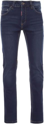 Siry Work Pantaloni Jeans Cinque Tasche da Lavoro Unisex Art. San Francisco con Porta Metro a Scomparsa, Taschino Porta Penne e Cutter (48, Blu Denim)