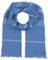 FRAAS Damen-Schal in Baumwollmischung - 70 x 180 cm Größe - Stola mit Streifen in Neon-Farben - Perfekt für den Frühling und Sommer Pure Blue