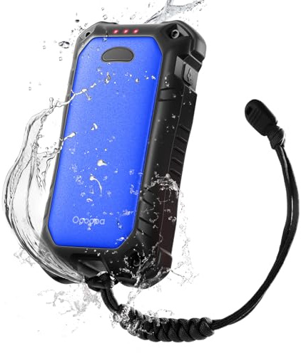 OCOOPA IP56 Vattentät Uppladdningsbar Handvärmare, 10 000 mAh PD Snabbladdning Elektrisk Handvärmare, USB Power Bank, Värme 16 timmar, inbyggd ficklampa, utomhus, camping, vandring, UT4 Extreme