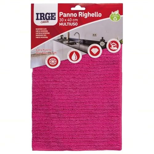 Sicignano | Panno Righello Microfibra, Zero Aloni, Multiuso Per Superfici Delicate e Pavimenti, Ultra Assorbente, Lavabile e Riutilizzabile, Colori Assortiti (3, 30x40 cm)