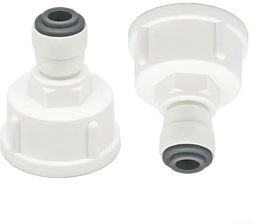 2 conectores de agua rectos, accesorio de filtro de agua RO, rosca hembra 1/4 3/4 conector de manguera de acoplamiento, conexión a prueba de fugas