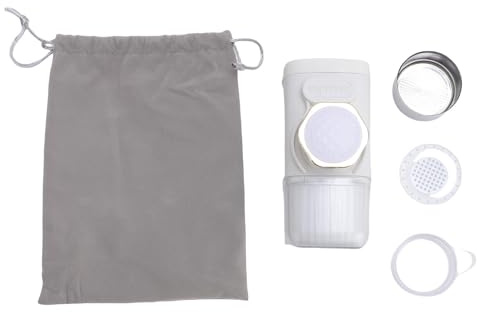 SUNGOOYUE Fabricante Manual de café Espresso, Máquina de café Portátil de 9 a 15 Bares con Botella de Agua de 100 Ml para Viajes de Campamento en Casa, Uso Compatible con café y Cápsulas (WHITE)