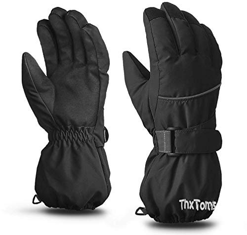 ThxToms Kinder Ski Handschuhe Winter Skihandschuhe -15℃ | Winddicht Wasserdicht Warm | Oxford Palme Verdickt Kalt Wetter | Outdoor Sports Snowboard Skifahren | für Junge Mädchen