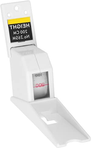 Höhenmessgerät, 2 M Einziehbares Höhenmaßband, Tragbares Stadiometer Zur Wandmontage, Höhenmessung für Erwachsene, Kinder(Weiß)