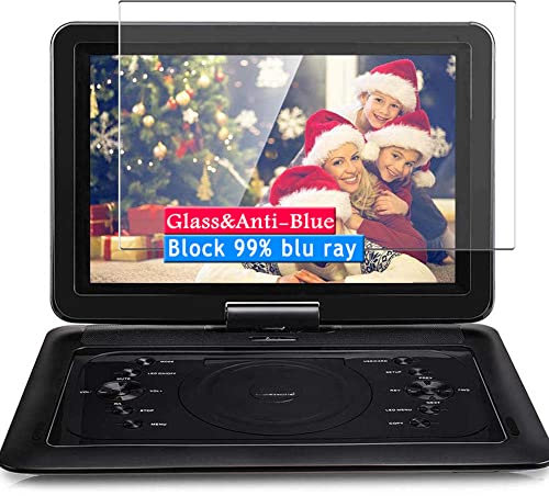 Vaxson Anti Lumière Bleue Film Protecteur d'écran Verre Trempé, compatible avec DR.J Portable DVD Player 14 [Zone Active Uniquement] Neuf Screen Protector