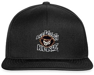Spreadshirt Die Wilden Kerle Logo Wild Snapback Cap, One Size, Schwarz/Schwarz