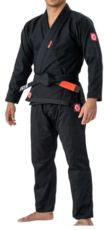 FUJI Ultra Lite 300 Brazilian Style Jiu Jitsu Uniform, Durable, Lightweight BJJ Gi, Black, Size A3