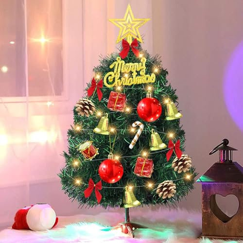 Mini Alberi di Natale a Led 30cm 15pcs, Albero di Natale Artificiale, Alberi di Natale in Miniatura, Albero di Natale Piccoli, Albero di Natale da Tavolo, Mini Alberi di Natale Decorati