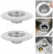 BelleVive Juego de 2 coladores de acero inoxidable para lavabo, 5,5 cm