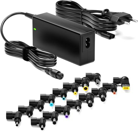 Zolt 90W 65W universell bärbar dator laddare 15V 16V 18.5V 19V 19.5V 20V AC DC nätkabel för HP Dell Acer Asus Toshiba Samsung Sony (90W-16Tips)