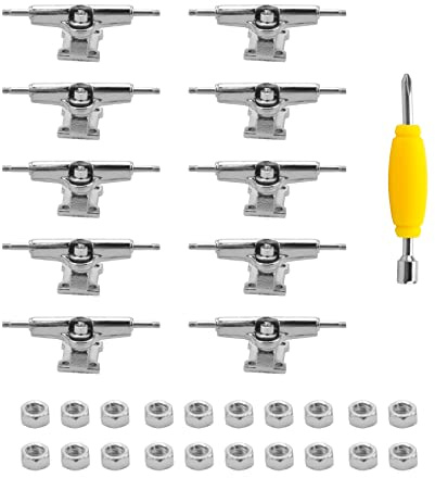 Pqahffowr 10 pz 29 mm Fingerboard Trucks Finger Skateboard Deck con con Chiave Cacciavite per Finger Skateboard