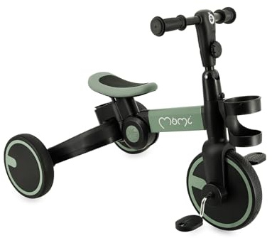 MoMi FILO Tricycle Enfant 3 en 1 Pliable - Vélo Enfant avec ou sans Pédales - Draisienne de 1 à 3 Ans - Selle réglable - Roues en EVA de 7 et 8 Pouces - Jusqu'à 25 kg