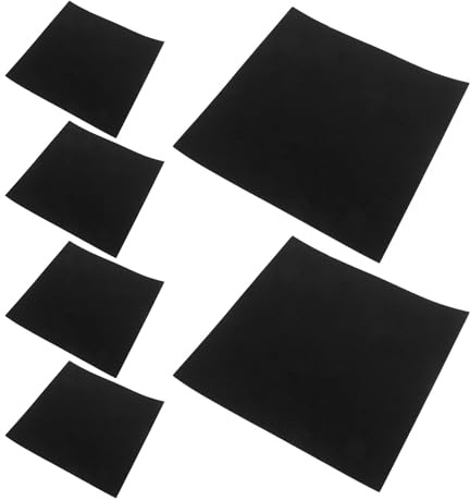Didiseaon 6pcs Cutting Board Sponge Non-Slip Feet Black Adhesive Pad, Silent Grip Mat for Chopping Boards, Surface Protection and Easy Cleaning