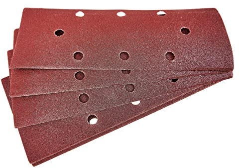 Amtech V4010 P120 Grit 1/3 Sheet Sander Set, 10 piece Sanding Sheets, 93mm x 230mm Sanding Paper
