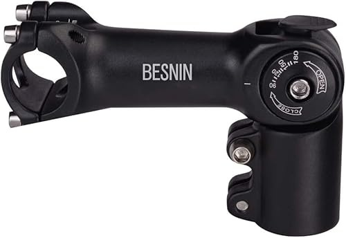 BESNIN Fahrrad Vorbau, Radfahren MTB Vorbau 0-90° 31.8 * 93 Mountainbike Lenker Vorbau für Fahrrad, Rennrad, MTB, BMX (31.8 * 93mm)