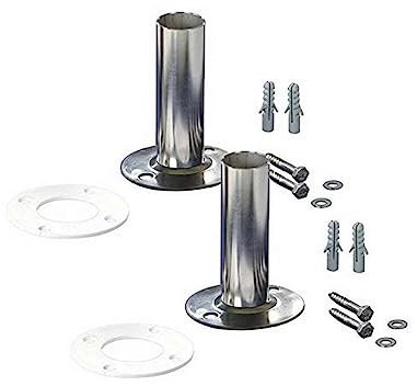 jardiboutique - 2 Fixations pour échelle INOX de Piscine en diamètre 43 mm