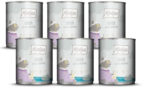 MjAMjAM - Premium Nourriture Humide pour Chats - Senior - Poulet juteux, Paquet de 6 (6x800g), sans céréales