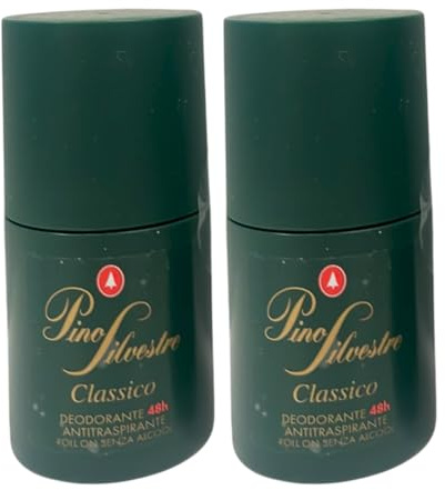 2x Deodorante Uomo Roll-on, Pino Silvestre, Antitraspirante 48h, Senza Alcool, Deodoranti Pelle Sensibile – Idea Regalo