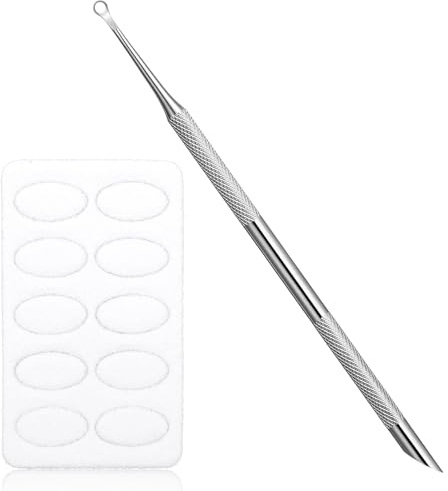 Cuticle Pusher Tool, Cuticle Remover with Sandpaper Sheets