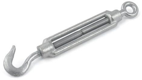 Galvaniserat stål vridspänne M5, M6, M8, M10, M12, M14, M16, M18, M20, M22, M24, M27 repspännare skruvöga – krok #03-10 pcs/s #06 - M14