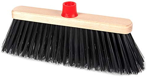 La Briantina Scopa Industriale da Esterno Outdoor per Giardini, Balconi e Vialetti, Robusta con Setole Fitte e Rigide, Larghezza 27.5 cm, Multicolore