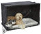 MidWest Homes for Pets Newly Enhanced Double Door iCrate 121.92 cm (48-Inch) Long Dog Crate Kit, Includes Dog Crate, Pet Bed, 2 Bowls & Crate Cover, Divider Panel, Patented Features, Black, 1548DD-KIT
