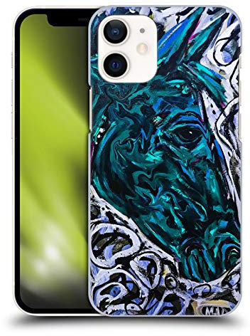Head Case Designs Officially Licensed Mad Dog Art Gallery Blue Horse Animals Hard Back Case Compatible With Apple iPhone 12 Mini
