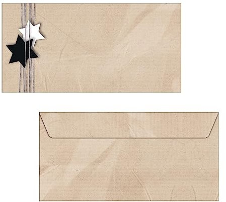 SIGEL DU079 Briefumschläge Weihnachten Christmas Wrapping, DIN lang, 50 Stück
