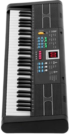 Pianoforte a Tastiera Elettrica Strumento a Pianoforte a 61 Tasti MQ6187 con Modalità di Alimentazione Multiple per Principianti e Bambini da 1 a 10