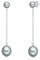 Valero Pearls Damen Ohrhänger aus 925/- Sterling Silber mit Button/Reis Süßwasser-Zuchtperlen 7,5-8,5 mm grau - Perlenohrhänger