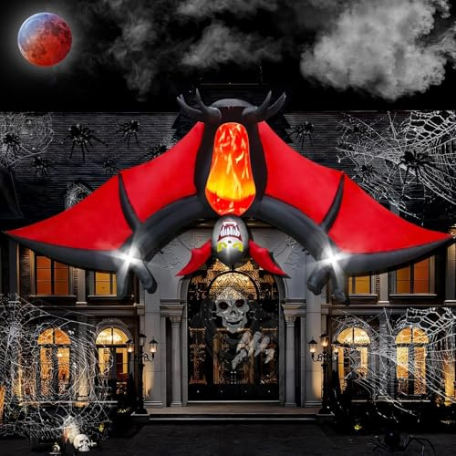 Kalolary 12FT Halloween Inflatable Decoration Hanging Bat
