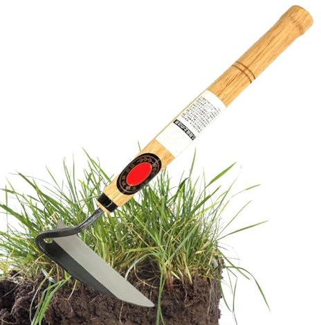 Generisch Handsichel-Gartengerät, Grassichel mit langem Griff, Garten-Sichel-Grasschneider, Grassichel-Sense, Gartensense, Handhacke für Garten, Hof, Feld und Gräben