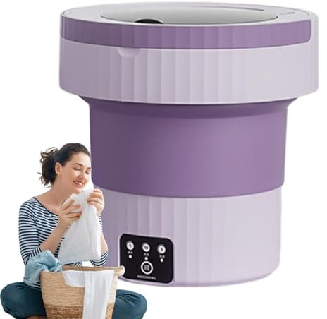 Foldable Smart Washing Machine, Home Underwear Washer, Portable Washing Machine, Foldable Underwear Washing Machine for Home, Smart Washing Machine with 3 Washing Modes and Drain Basket