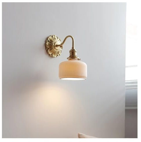 Interruttore per Luce da Parete a LED in Vetro, Decorazione per la casa, Illuminazione per Interni, Soggiorno, Camera da Letto, Lampada da Comodino in Rame