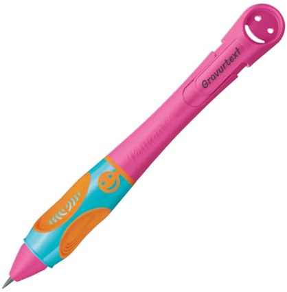 Pelikan griffix® Bleistift für Rechtshänder, Lovely Pink, mit Laser-Gravur, Ergonomisches Schreiblernsystem
