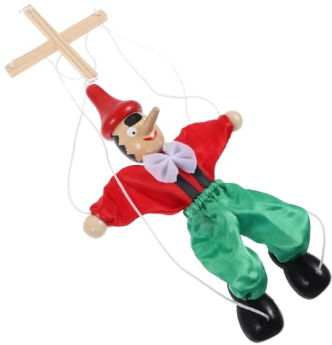 Parliky Marionetta in Legno Fili, Burattino Fatto a Mano, Bambola Marionetta Pioli, Giocattolo per Spettacolo Teatrale di Marionette e Decorazione