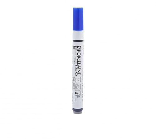 Pebeo 1-Piece Pebeo Porcelaine 150 China Paint Fine Tip Marker, Lapis Blue,Lapis Blue